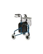 Alerta Three-Wheel Lightweight Walker with Basket, Tray & Bag