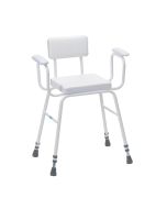 white perching stool padded non slip