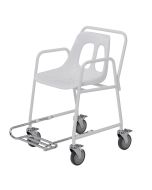 Mobile Shower Chair with Footrest & Four Braked Castors