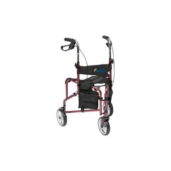 Alerta Three-Wheel Lightweight Walker with Seat & Bag