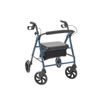 Alerta Four-Wheeled Rollator with Solid Back