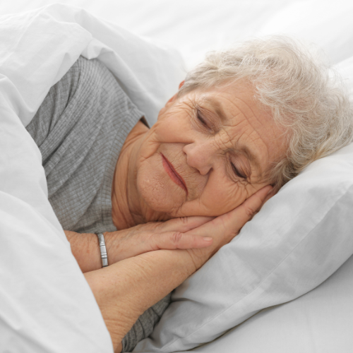 woman sleeping in bed